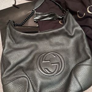 Authentic Gucci Soho Leather Shoulder Bag